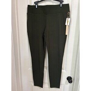 Gibson Latimer Women's Pull on Leggings Pants Size L Olive Green NWT